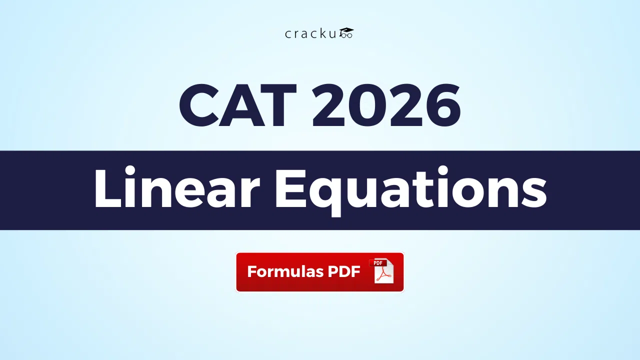 CAT Linear Equations Formulas PDF, Check & Download Now image