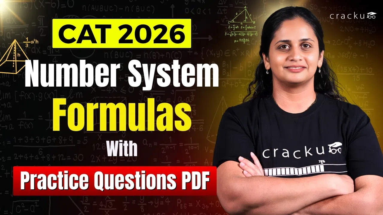 CAT Number System Formulas with Practice Questions PDF image