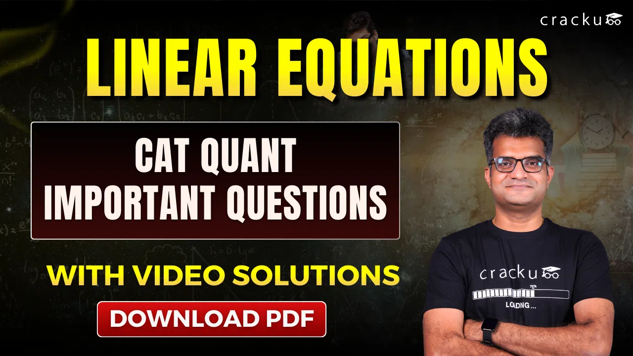 Cat Problem Lines Solution Top 60+ CAT Linear Equations Questions With Video Solutions
