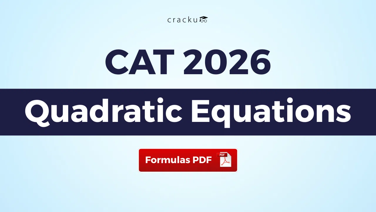 CAT Quadratic Equations Formulas PDF, Download Now image