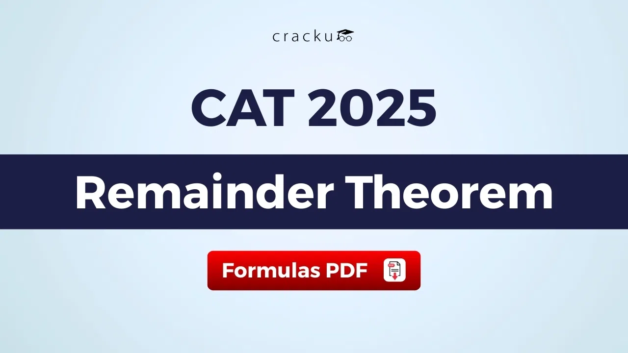 CAT Remainder Theorem Formula PDF, Download Now