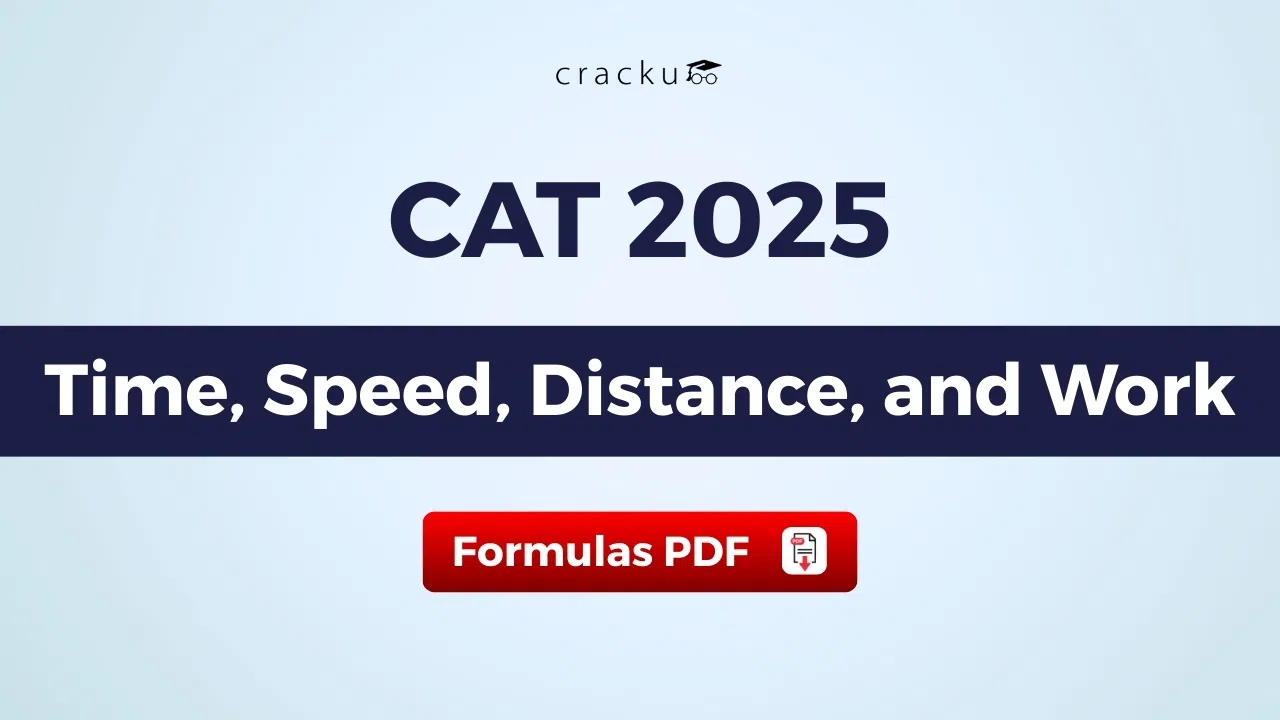 Time, Speed, Distance and Work Formula PDF, Check Now