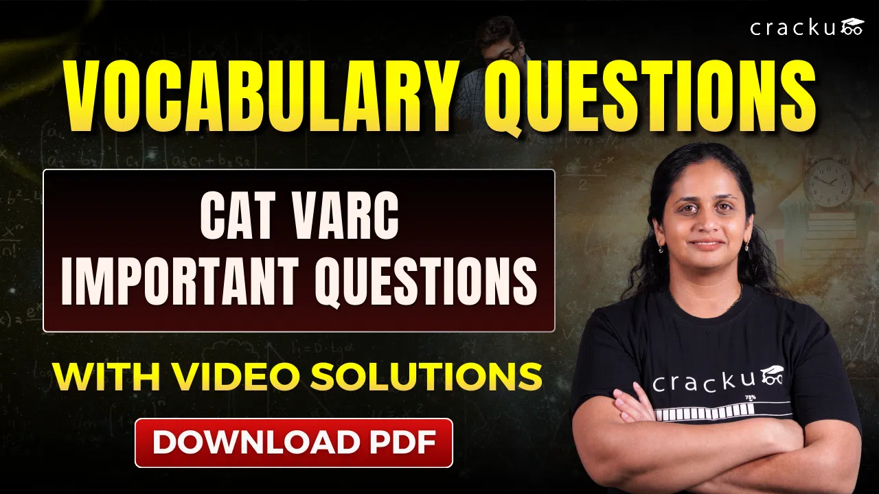 120+ CAT Vocabulary Questions PDF With Video Solutions