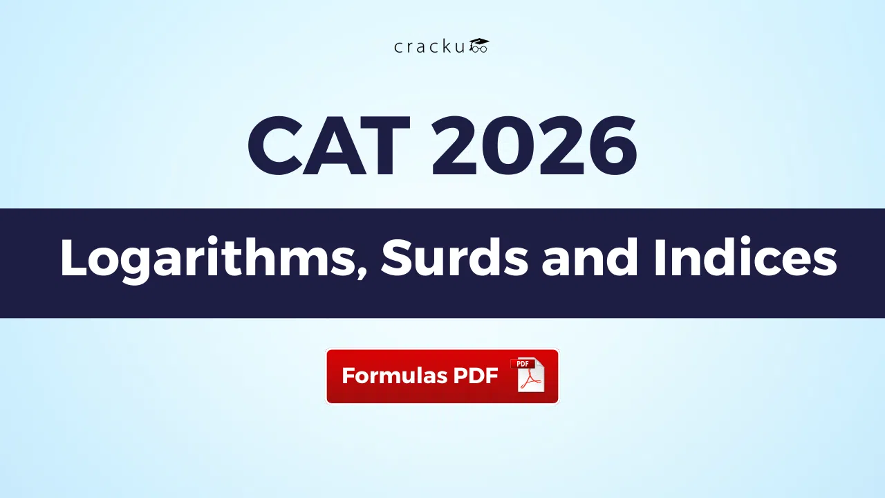 CAT Logarithms, Surds and Indices Formulas, Download PDF