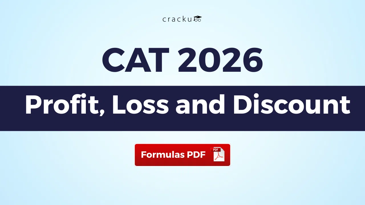 CAT Profit, Loss and Discount Formulas PDF, Download Now