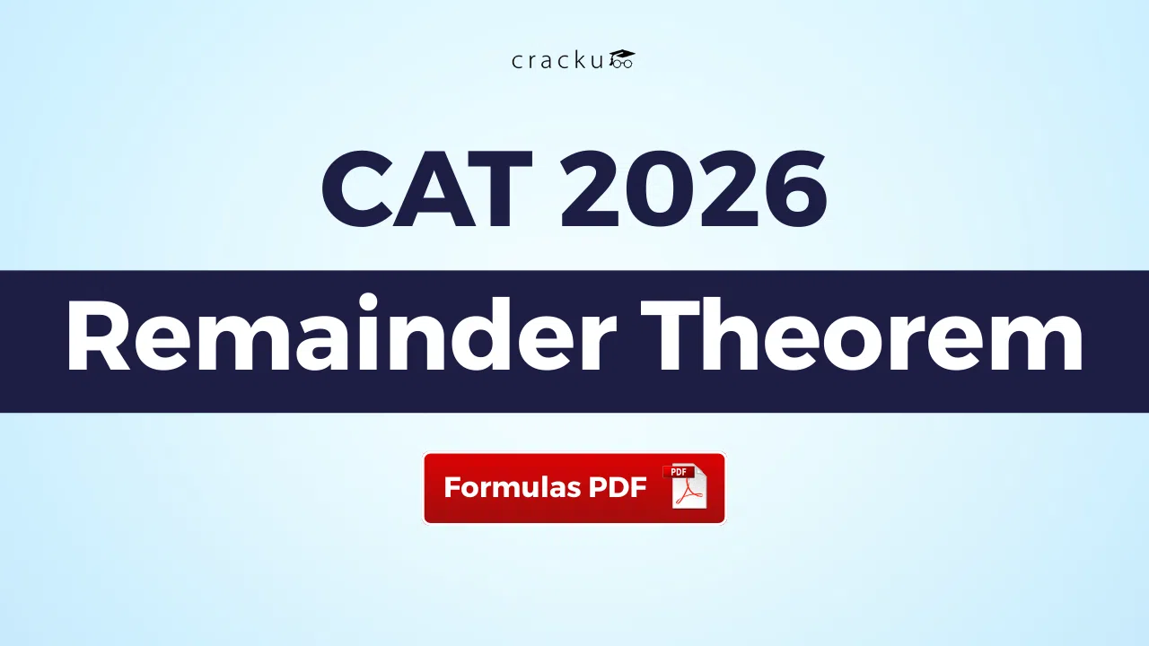 CAT Remainder Theorem Formula PDF, Download Now