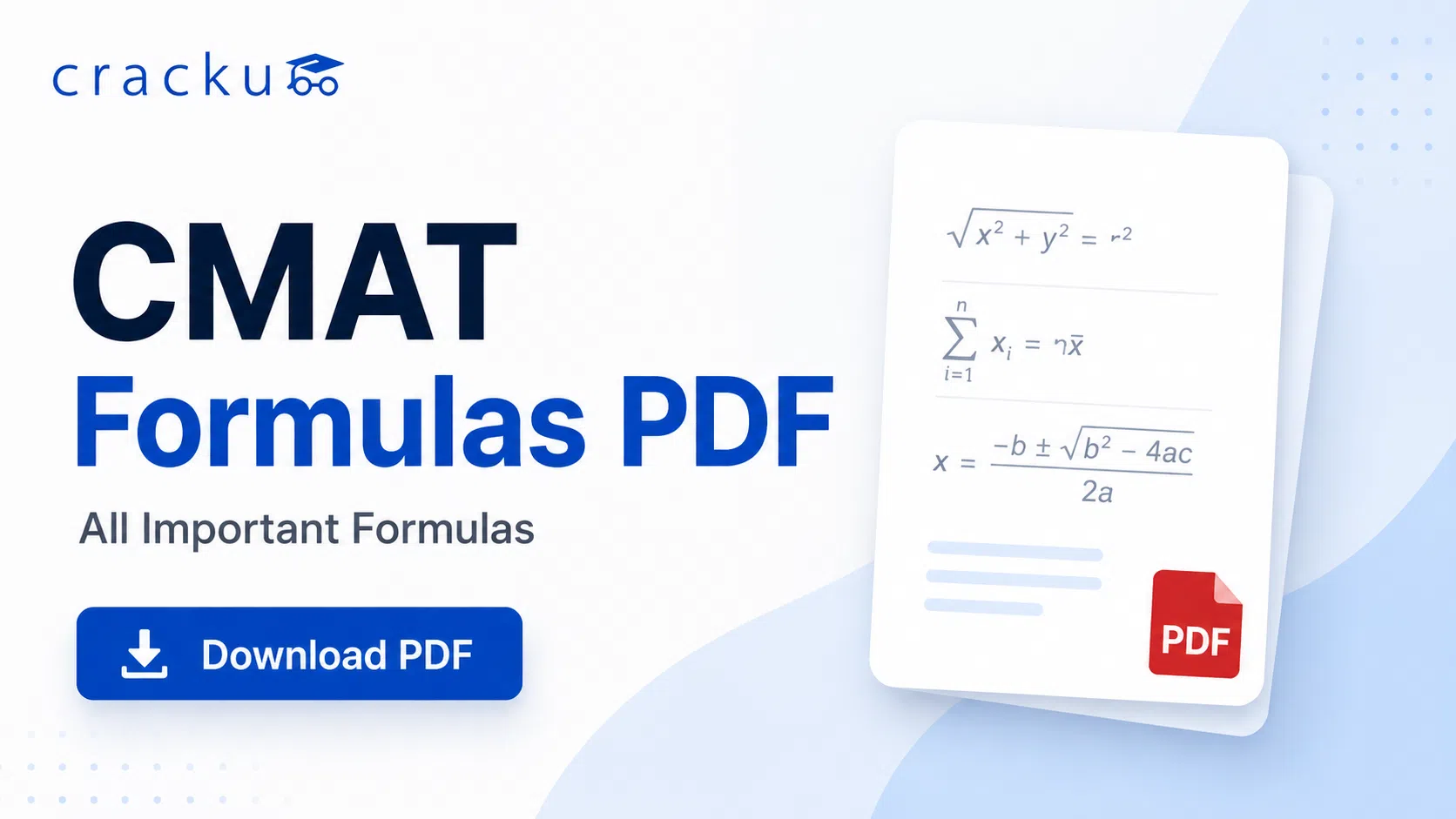 CMAT Formulas PDF, Download Quant Important Formulas image