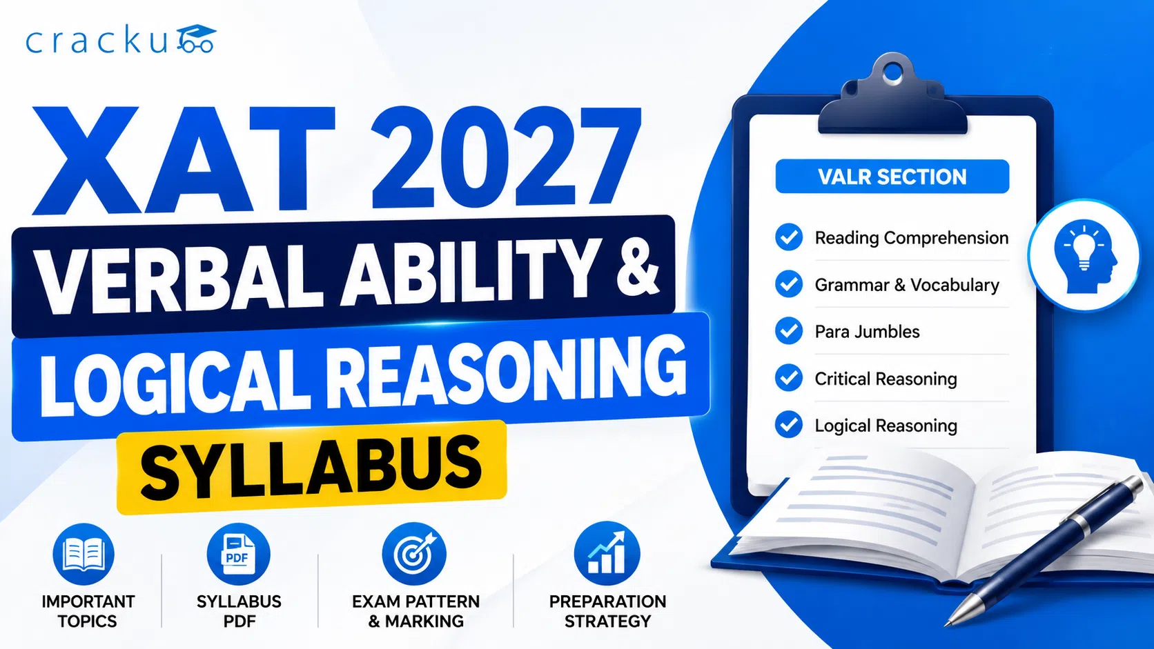 XAT VALR Syllabus 2027, Important Topics, Weightage image