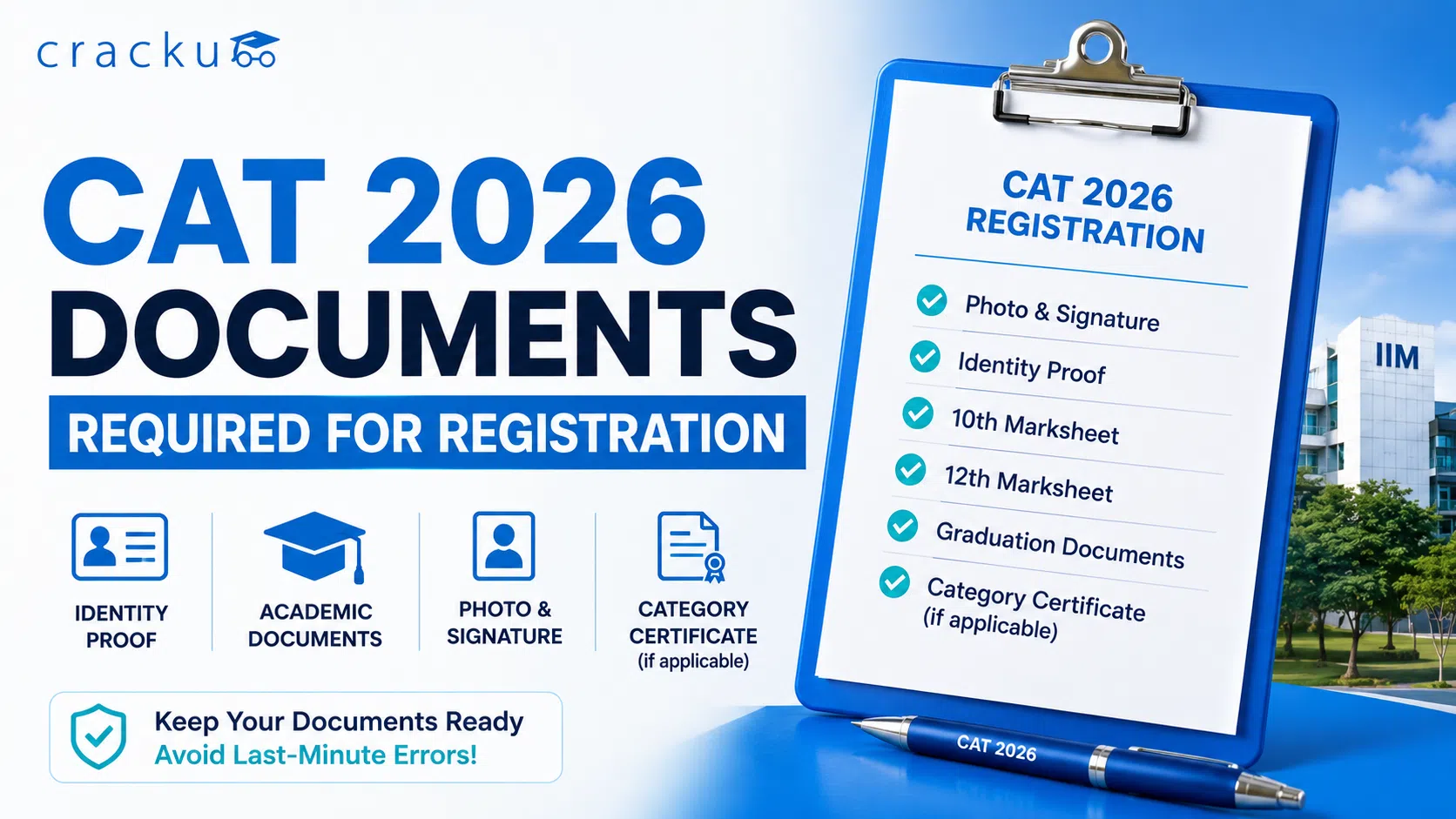 Documents Required for CAT 2026 Registration, Check Now