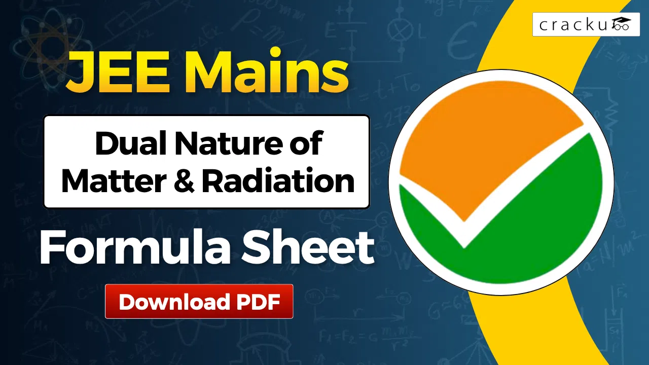 Dual Nature of Matter and Radiation Formula For JEE 2026