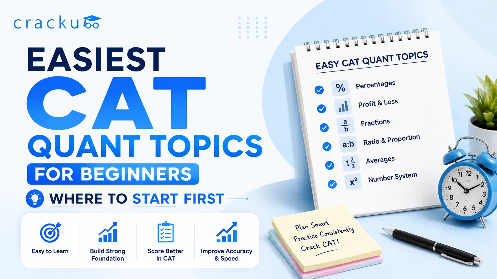 Easiest CAT Quant Topics for Beginners, Where to Start First