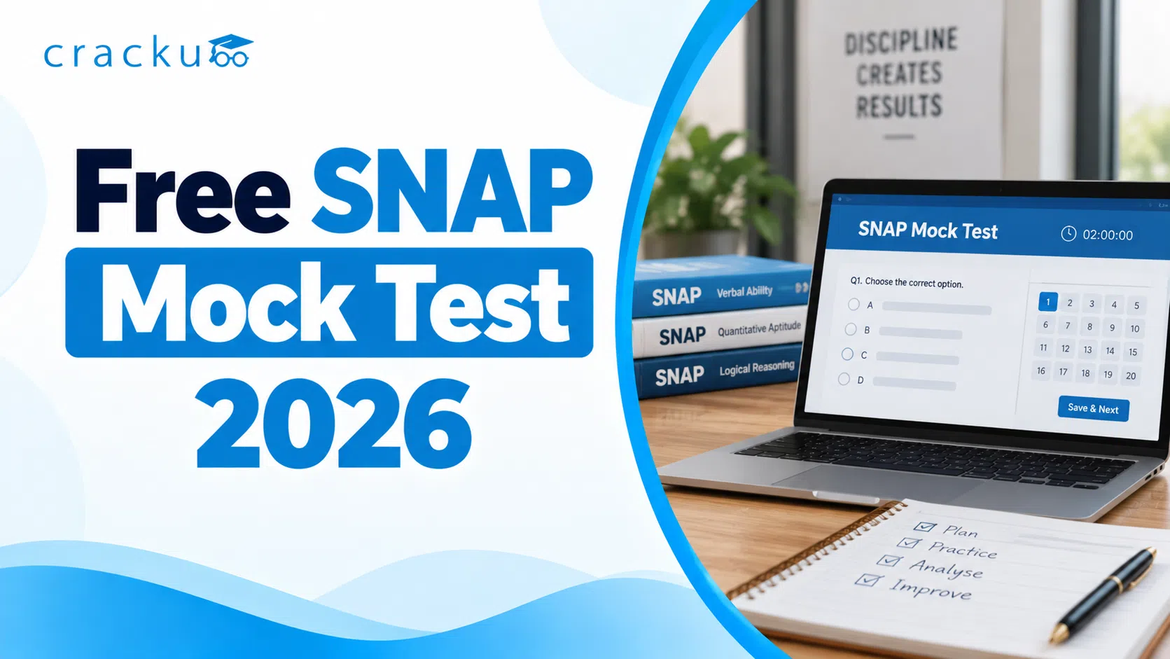 Cracku's Free Snap Mock Test 2026 for Beginners, Attempt Now image