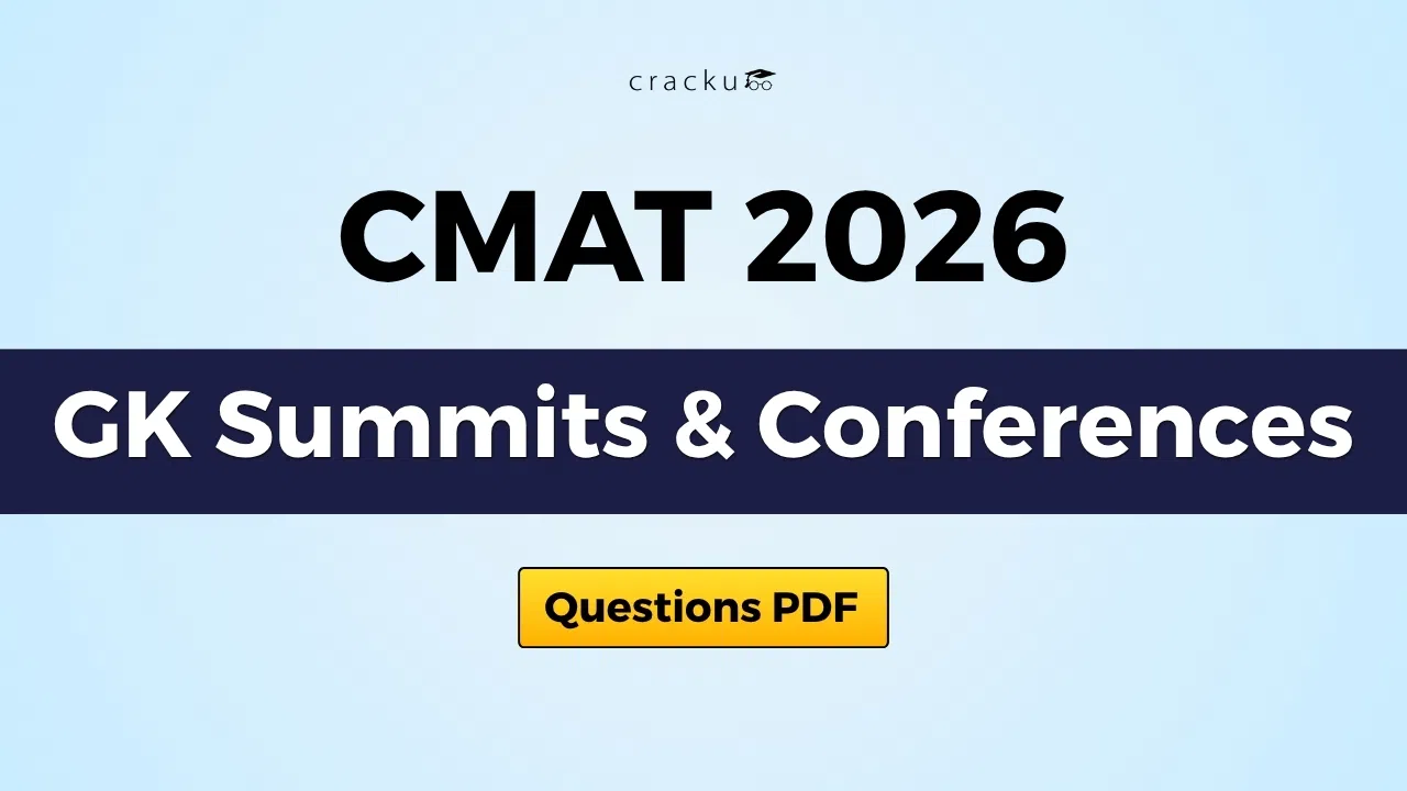 Top CMAT GK Summits & Conferences Questions PDF (Part-2) image