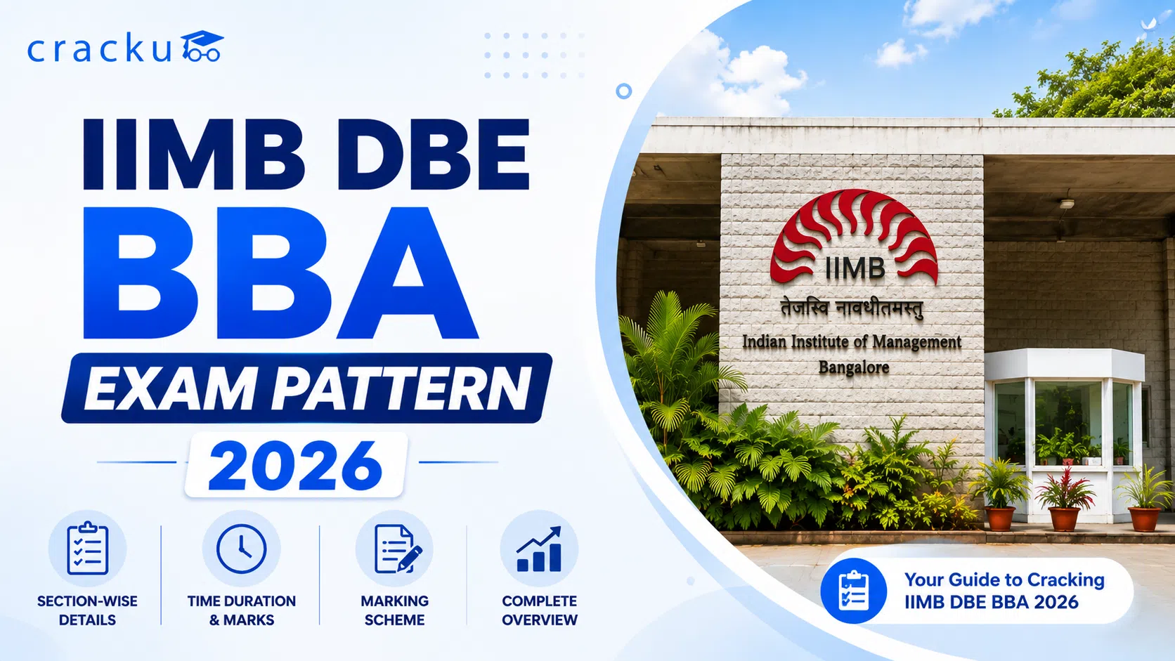 IIMB DBE BBA Exam Pattern 2026, Marking Scheme, Total Marks