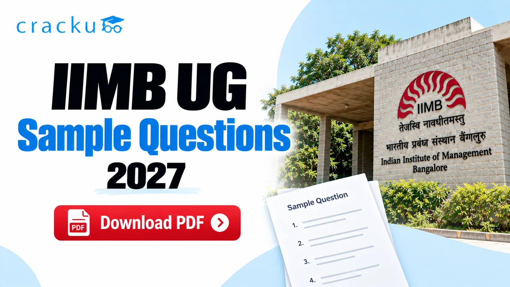 Free IIMB UG Sample Questions 2027, Download PDF Now
