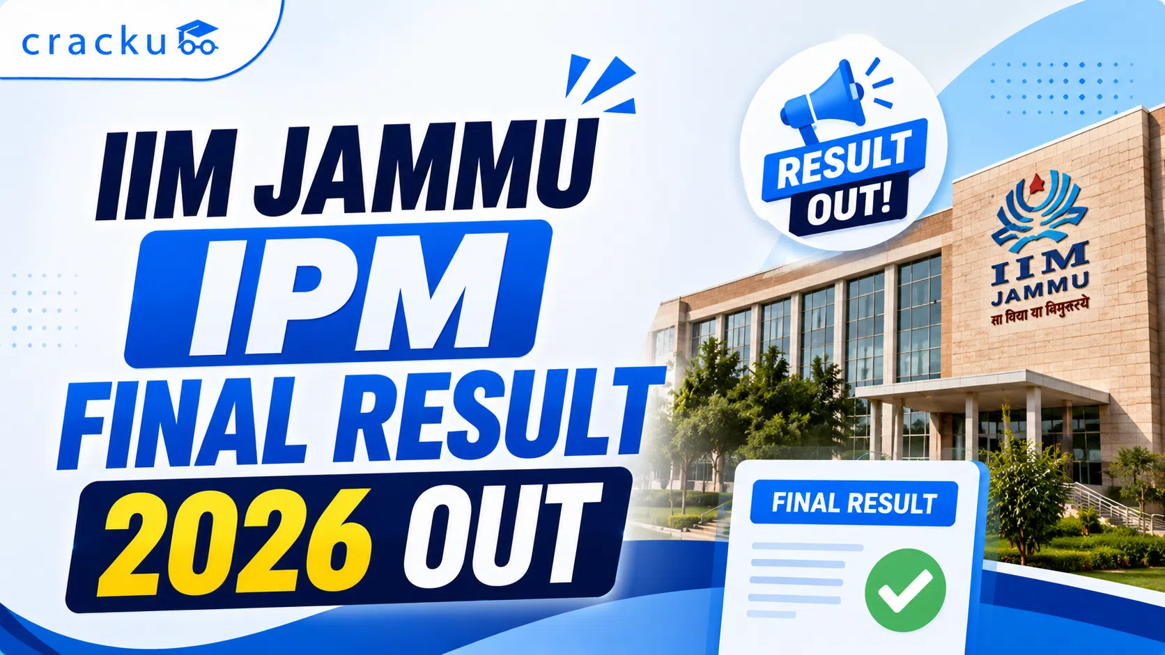 IIM Jammu IPM Final Result 2026, Merit List, Download Link image