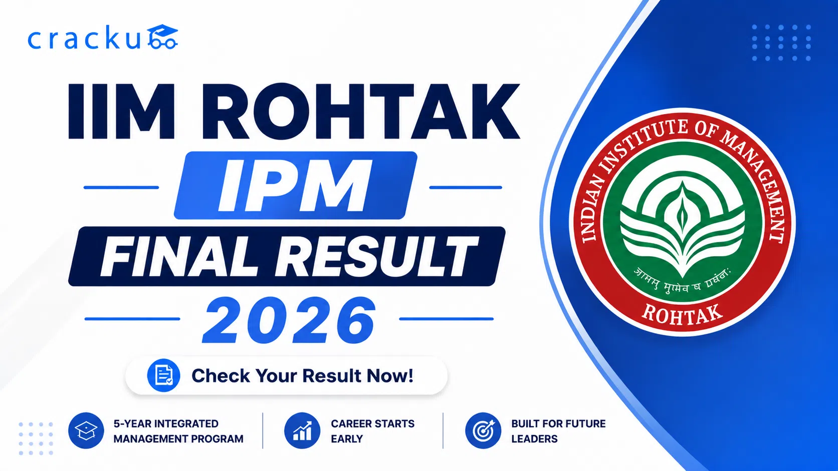 IIM Rohtak IPM Final Result 2026, Merit List, Download Link image