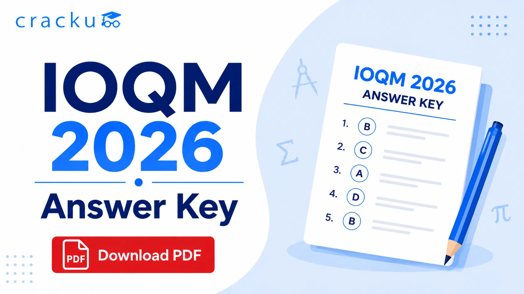 IOQM 2026 Answer Key PDF with Explanations, Download Now