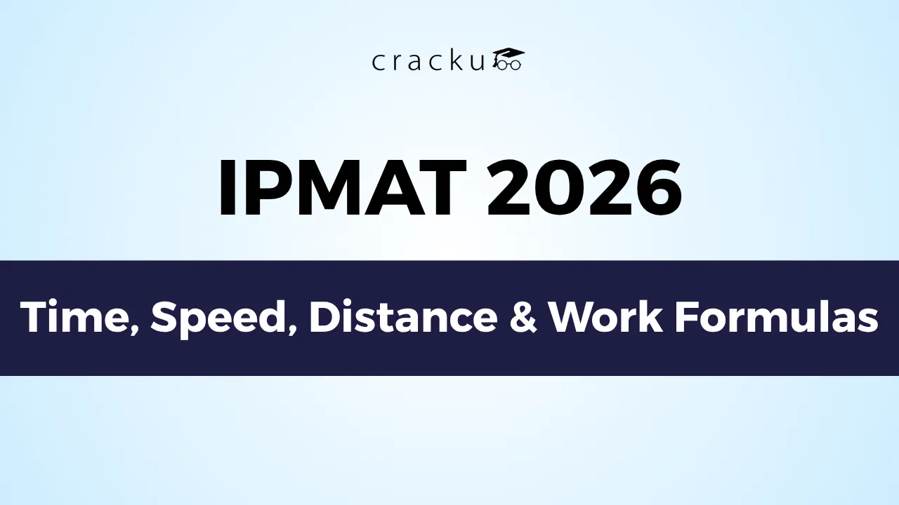 IPMAT Time, Speed, Distance and Work Formulas PDF image