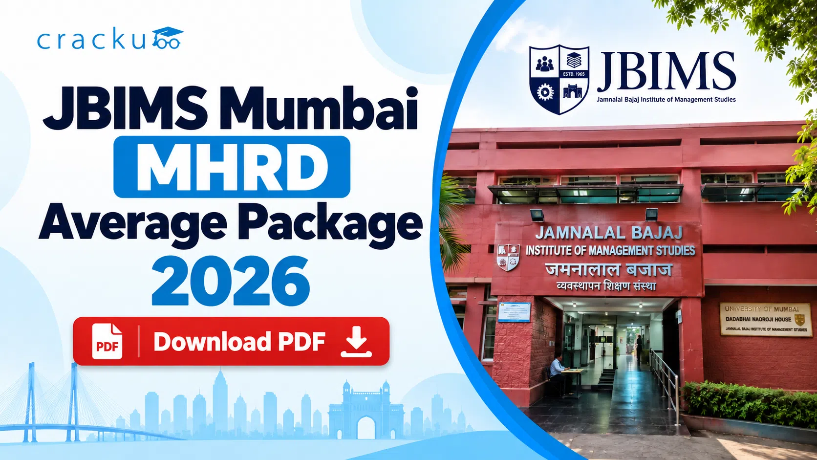 JBIMS Mumbai MHRD Average Package 2026, Download PDF