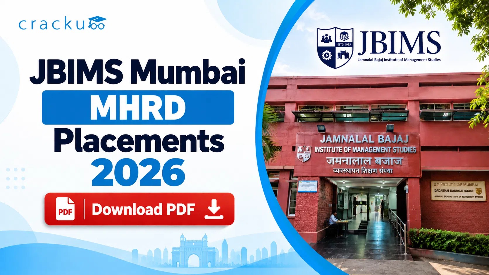 JBIMS Mumbai MHRD Placements 2026: Salary, Recruiters & ROI image