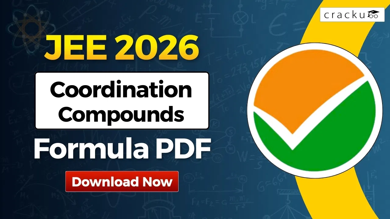 Coordination Compounds Formulas For JEE 2026, Download PDF