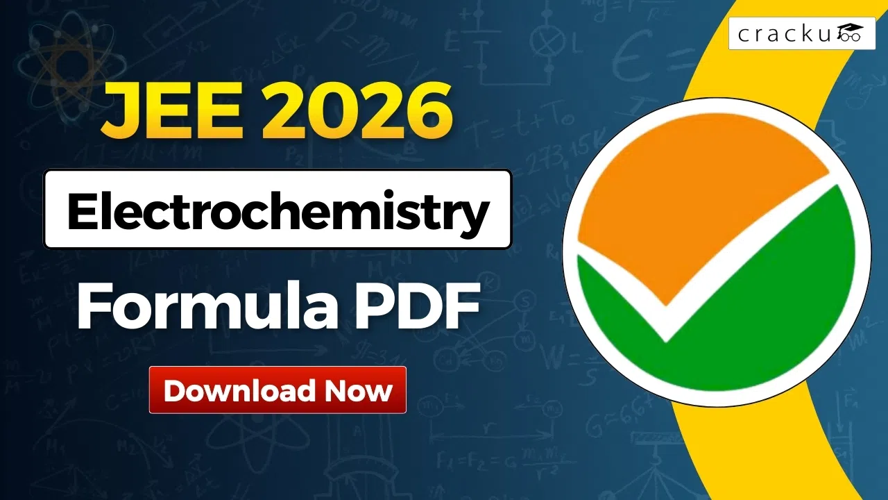 Electrochemistry Formulas For JEE 2026, Download PDF Now image