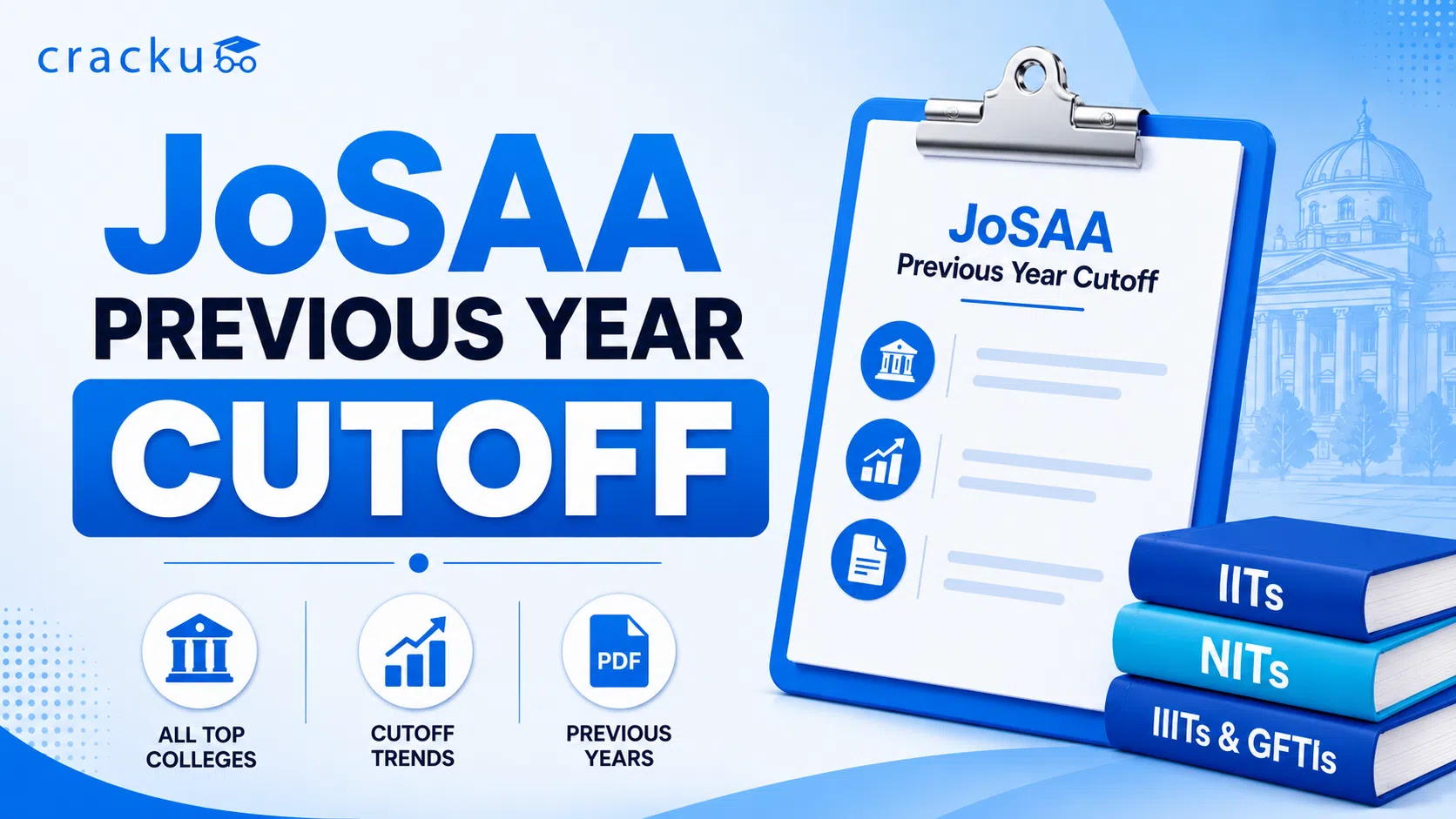 JoSAA Previous Year Cutoff Analysis, IITs, NITs, IIITs and GFTIs