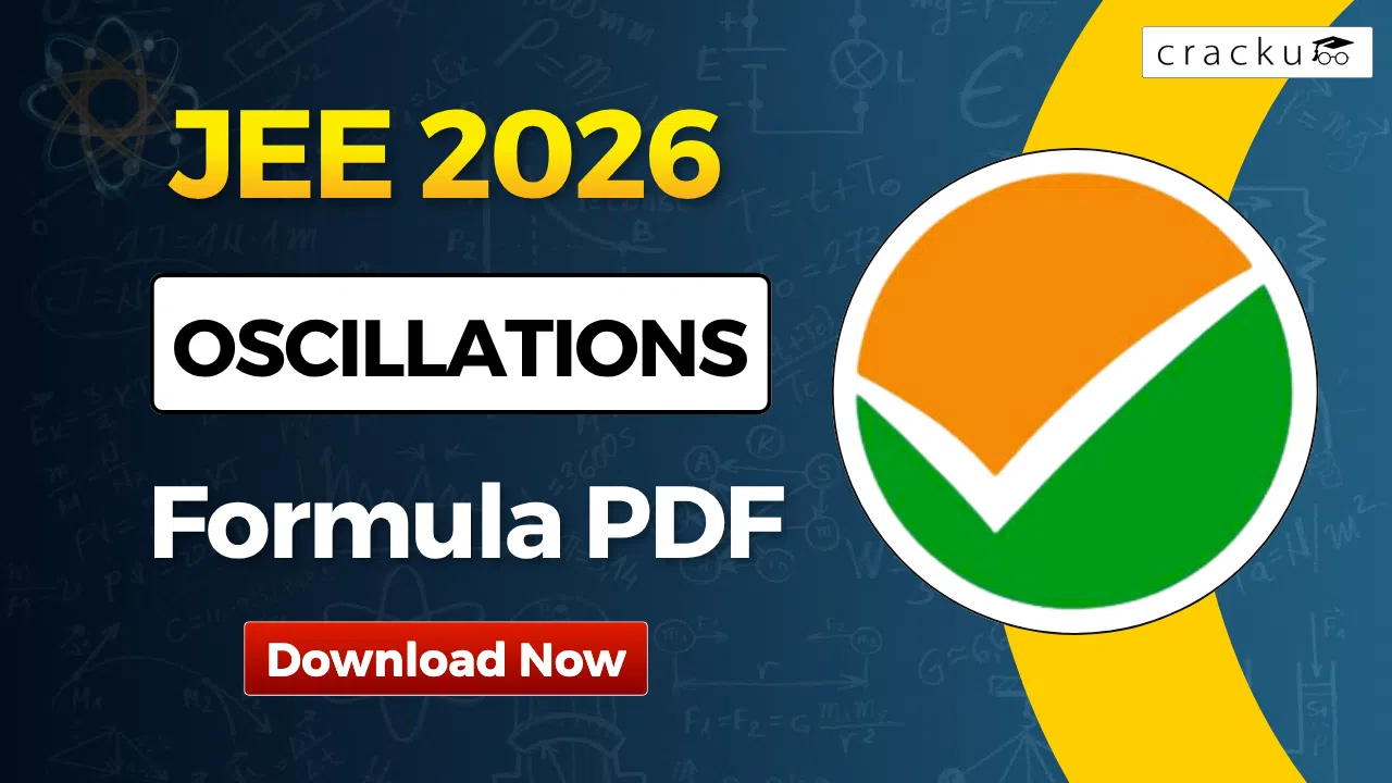 Oscillations Formulas For JEE 2026, Download PDF Now