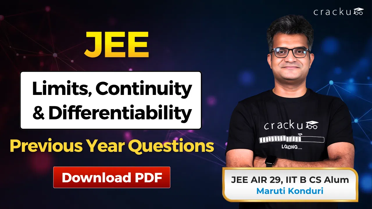 JEE Limits, Continuity & Differentiability PYQs with PDF image