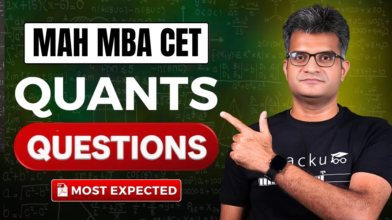 MAH MBA CET 2026 Quants Expected Questions, Download PDF