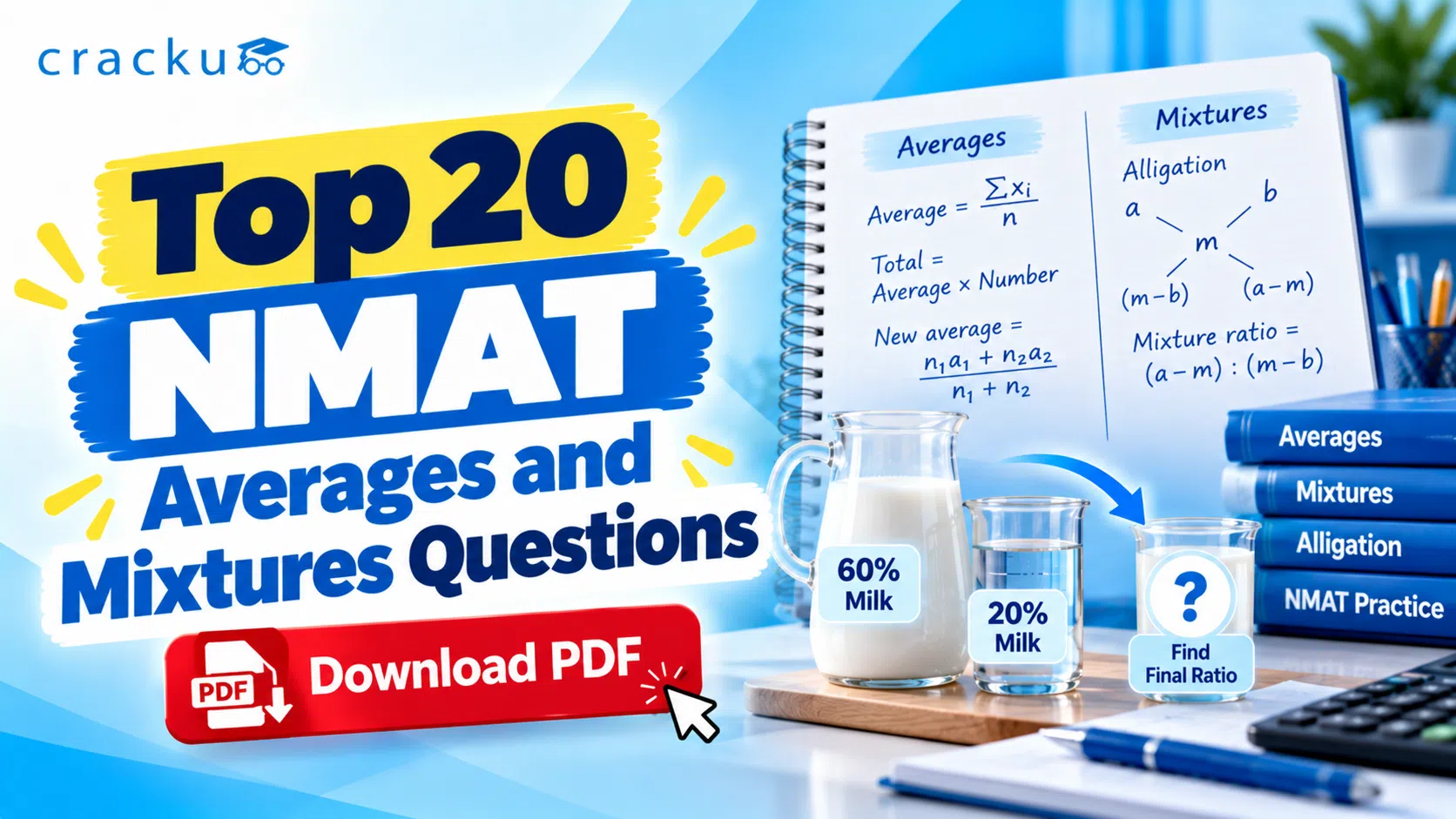 Top 20 NMAT 2026 Averages and Mixtures PDF, Download Now