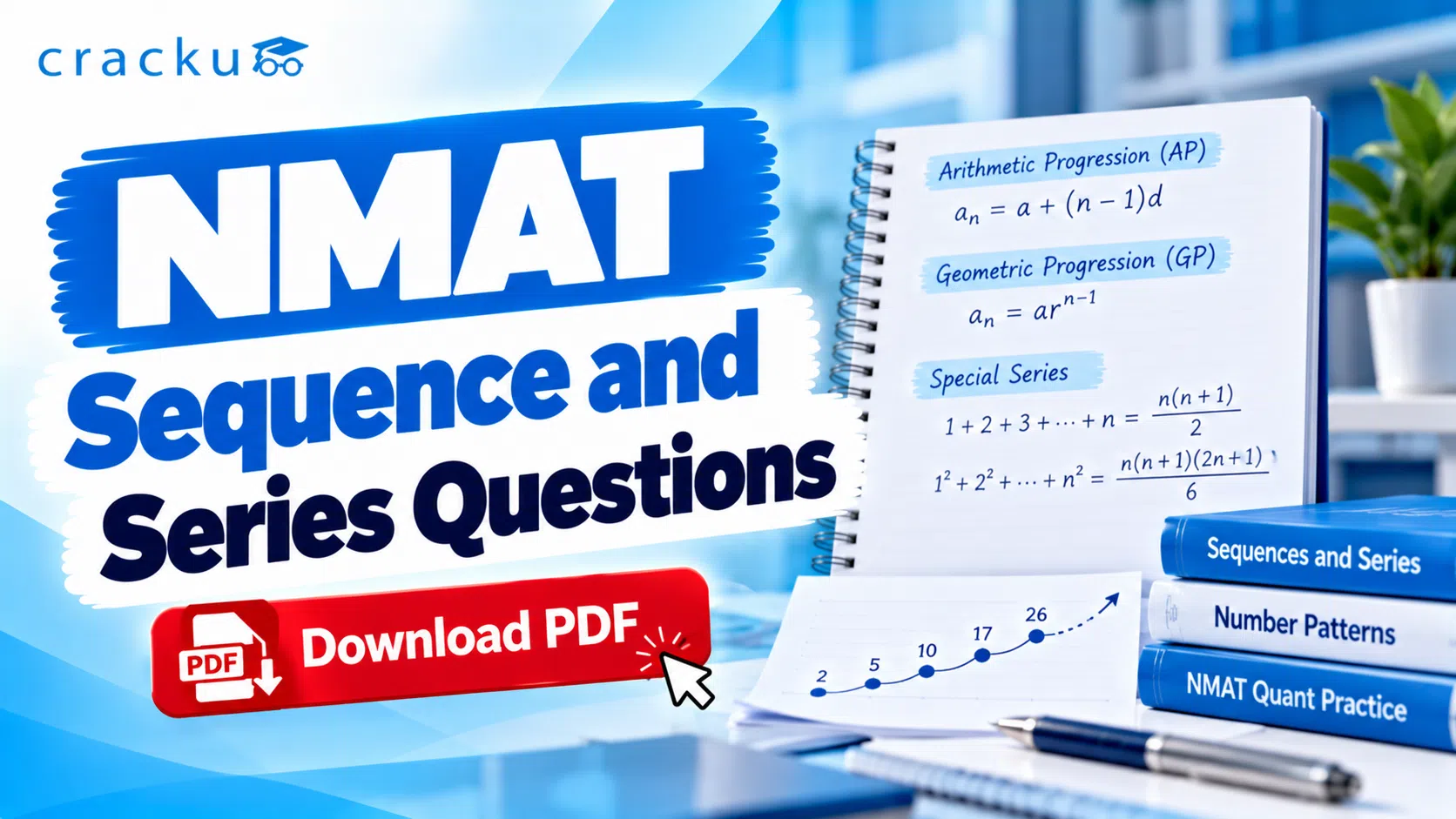 NMAT Sequence and Series Questions 2026 with Video Solutions