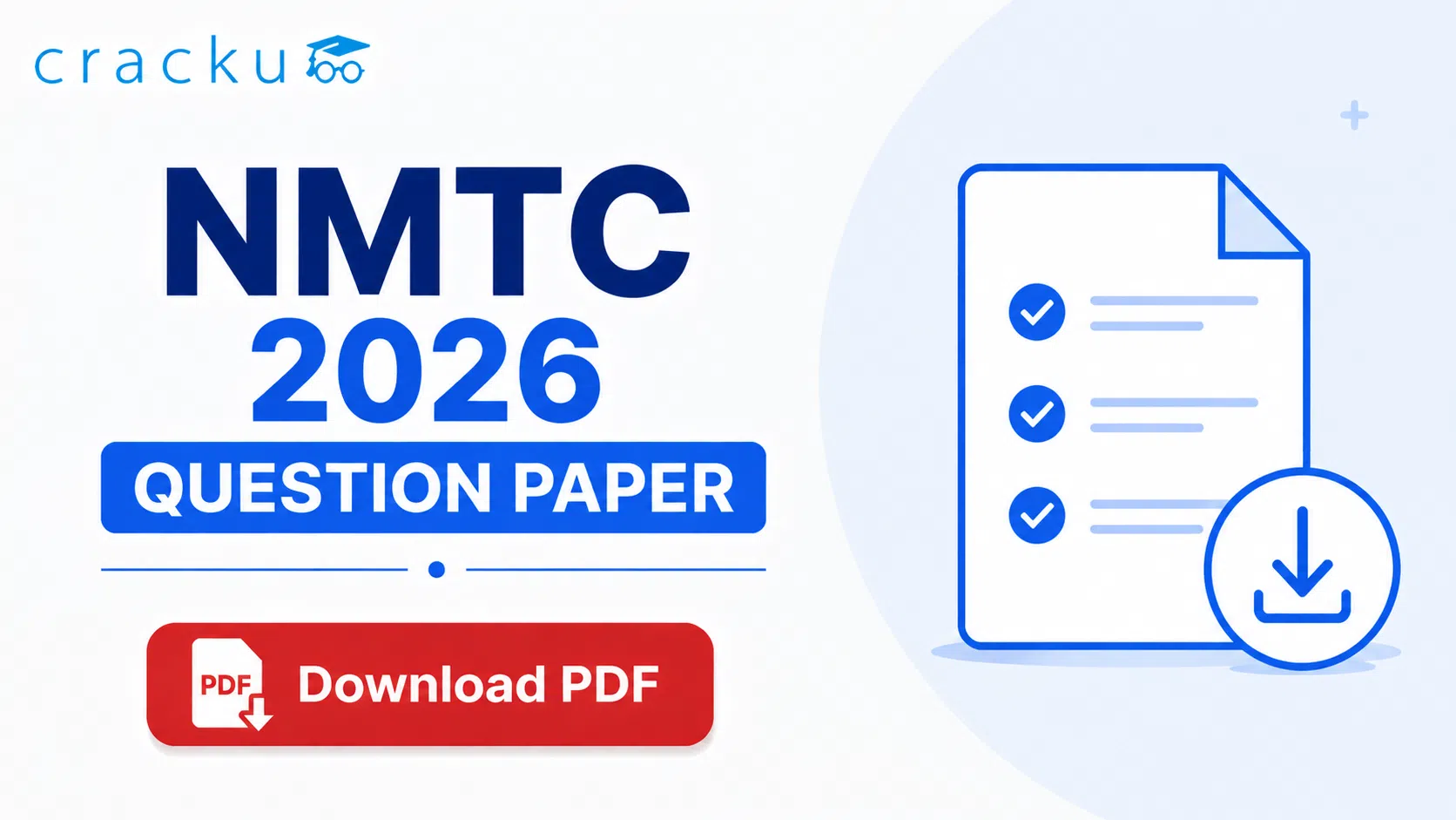 NMTC 2026 Question Paper with Solutions PDF, Download Now image