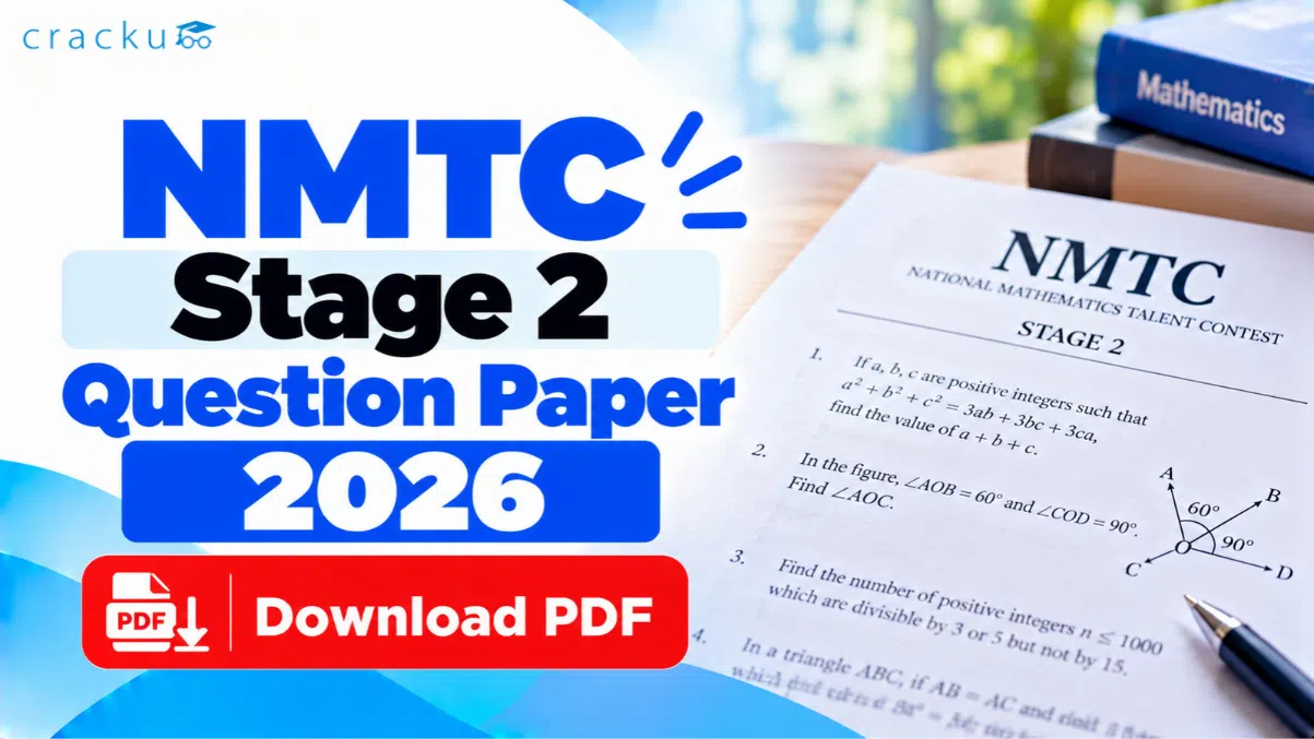 NMTC Stage 2 Question Paper 2026 PDF With Solutions