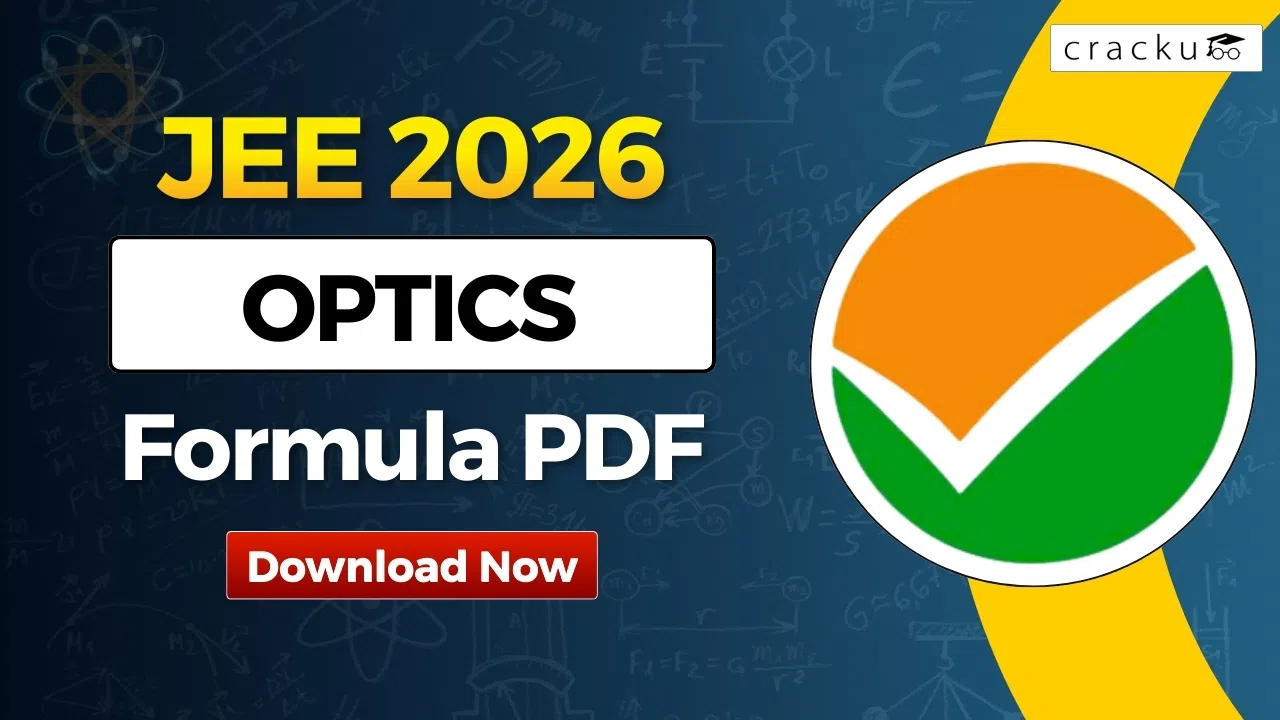 Optics Formulas For JEE 2026, Check & Download PDF