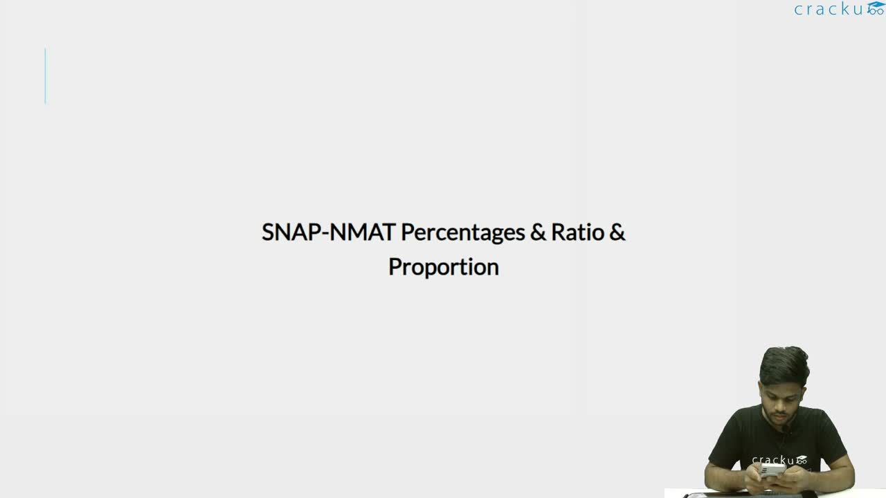 SNAP/NMAT/CMAT Percentages & Ratio & Proportion