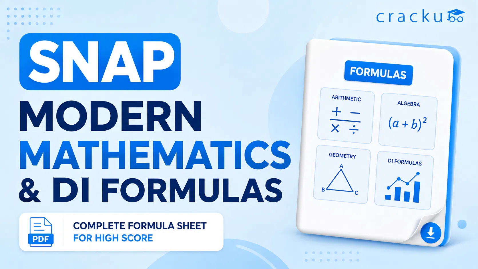 SNAP Modern Mathematics & DI Formulas PDF, Download Free image