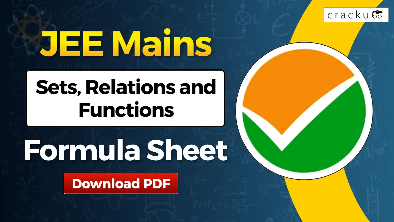 Sets, Relations and Functions Formulas For JEE 2026, PDF