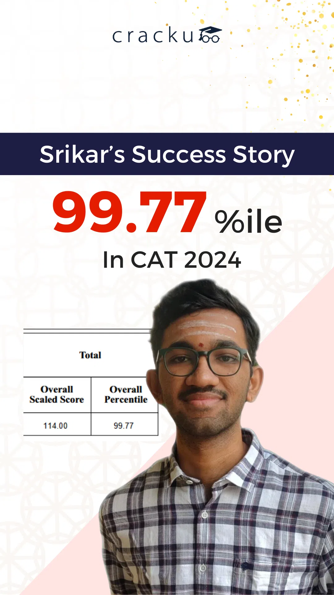 Srikar Akella - 99.77%ile in CAT 2024