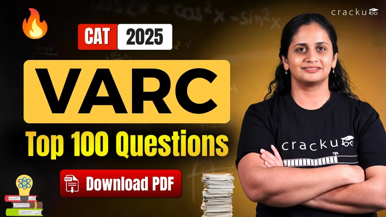 Top 100 CAT 2025 VARC Questions PDF with Video Solutions