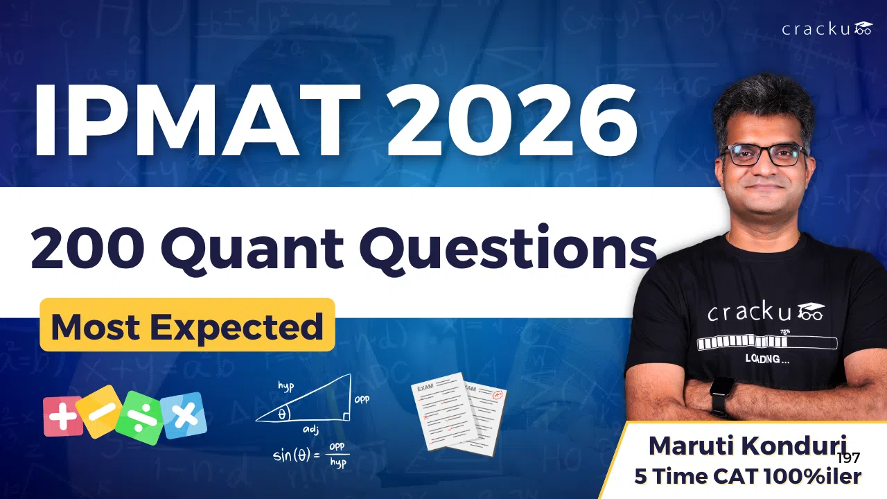 Top 200 IPMAT 2026 Quant Questions PDF with Video Solutions image