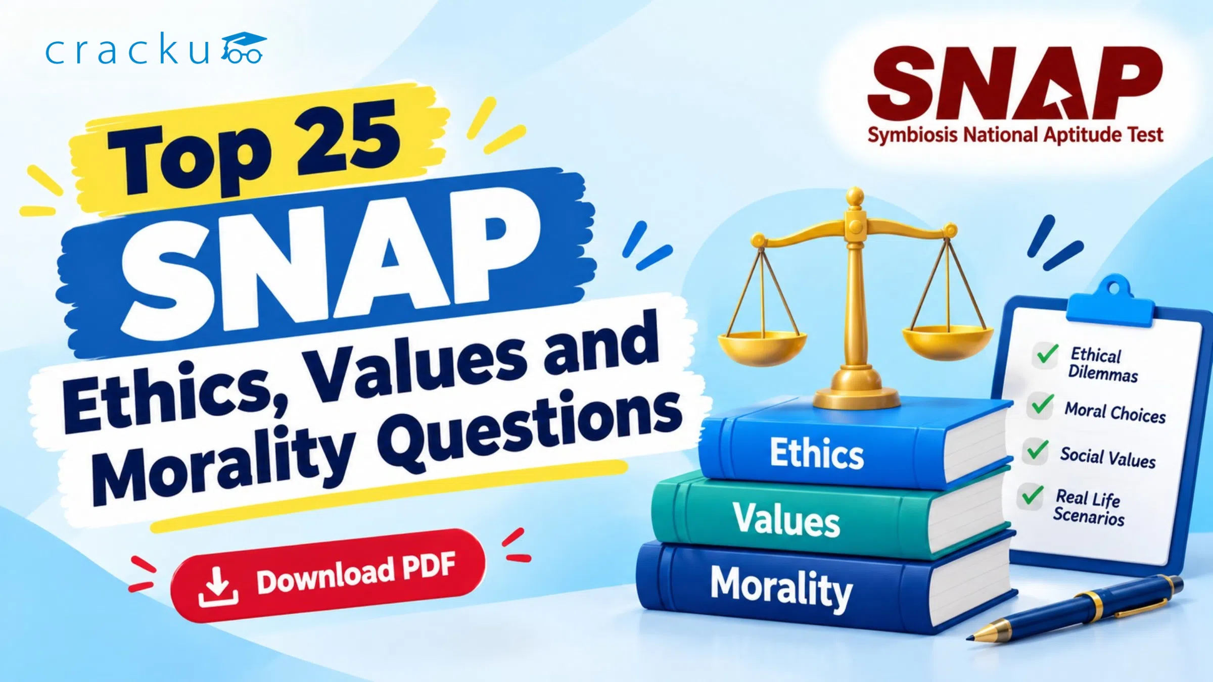 Top 25 SNAP Ethical Morality Questions PDF, Download Now image