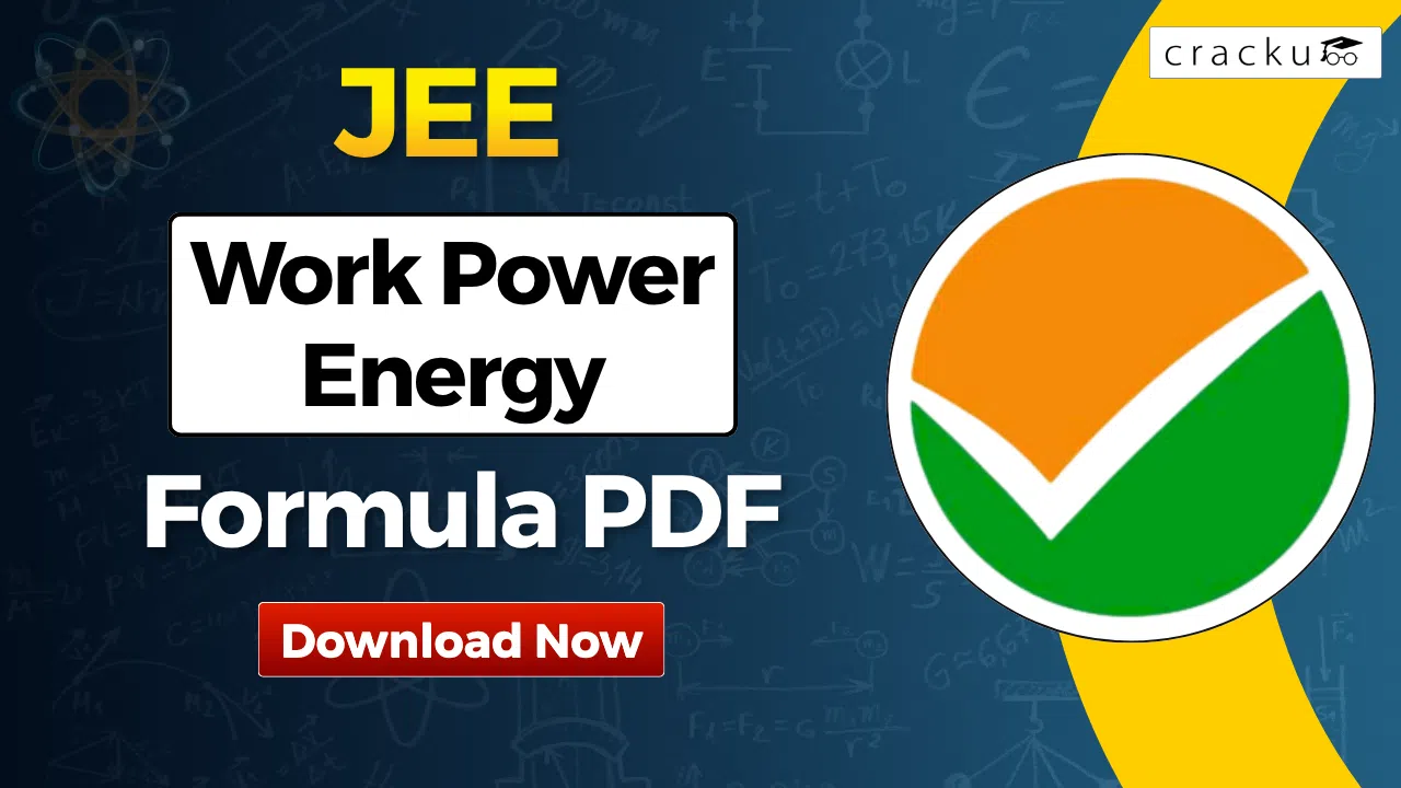 Work Power Energy Formulas For JEE 2027, Download PDF image