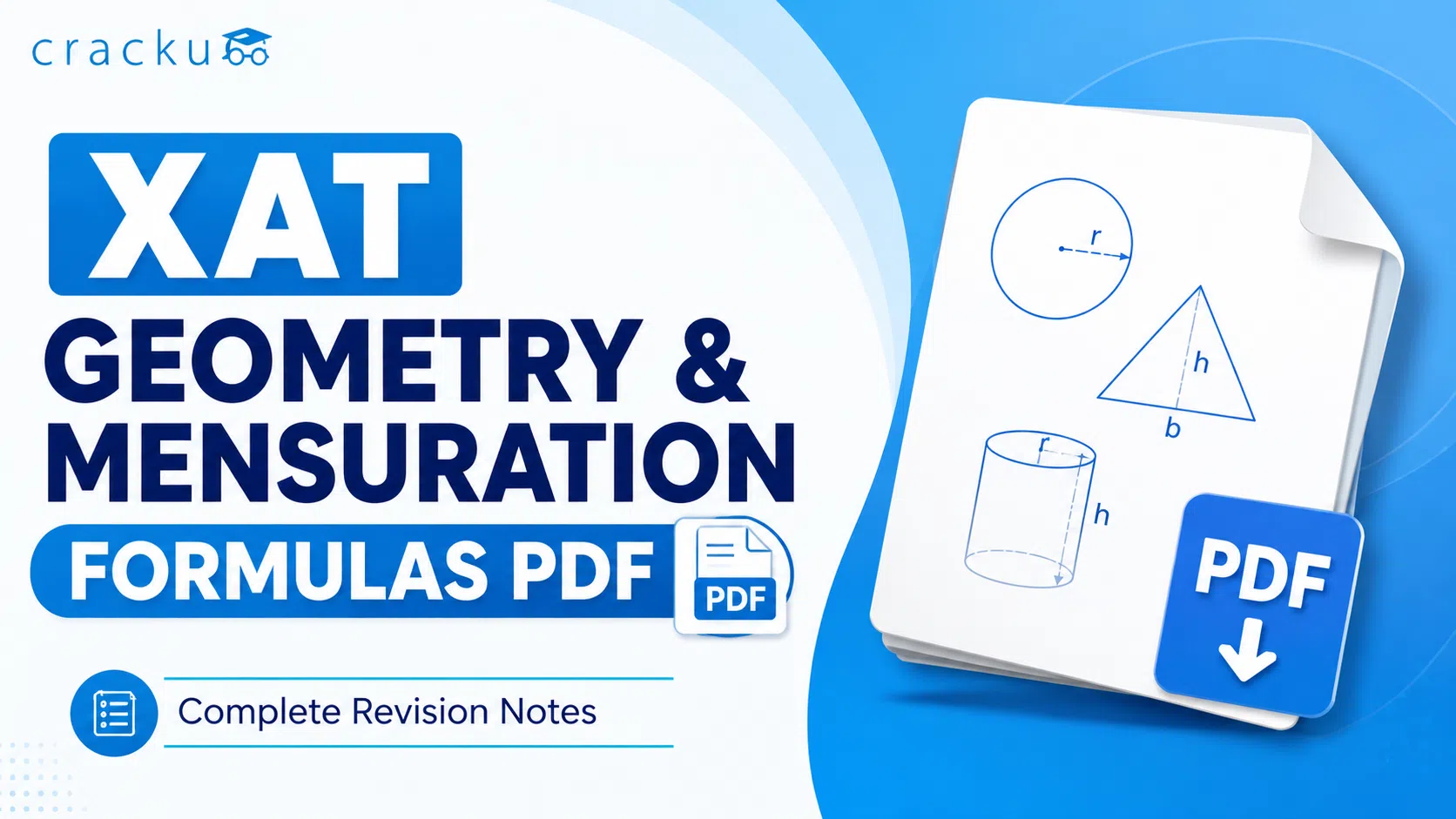 XAT Geometry & Mensuration Formulas, Download Free PDF