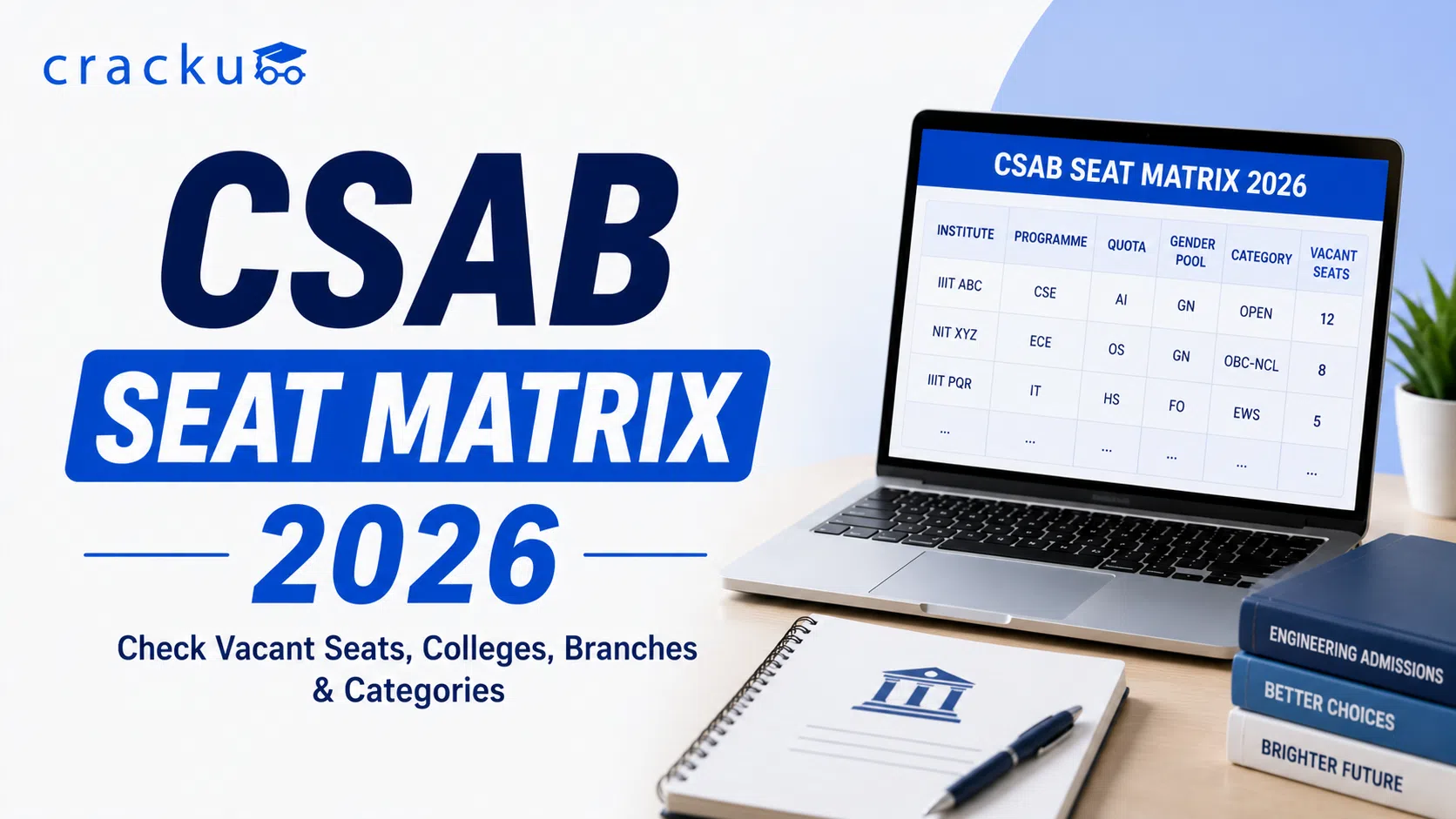 CSAB Seat Matrix 2026, Dates, Choice filling & Vacant Seats