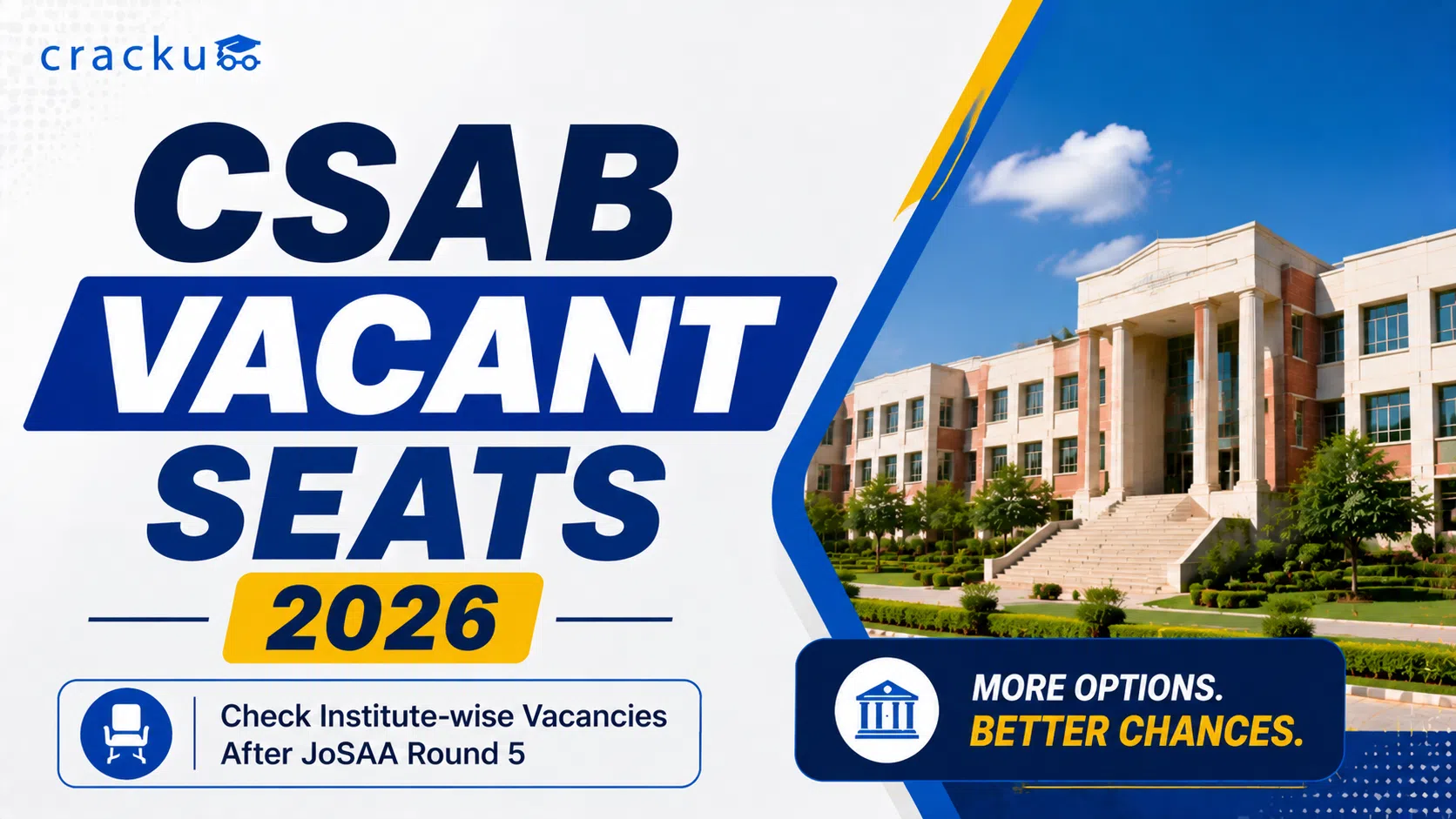 CSAB Vacant Seats 2026 OUT: NIT, IIIT & GFTI Seat Matrix PDF