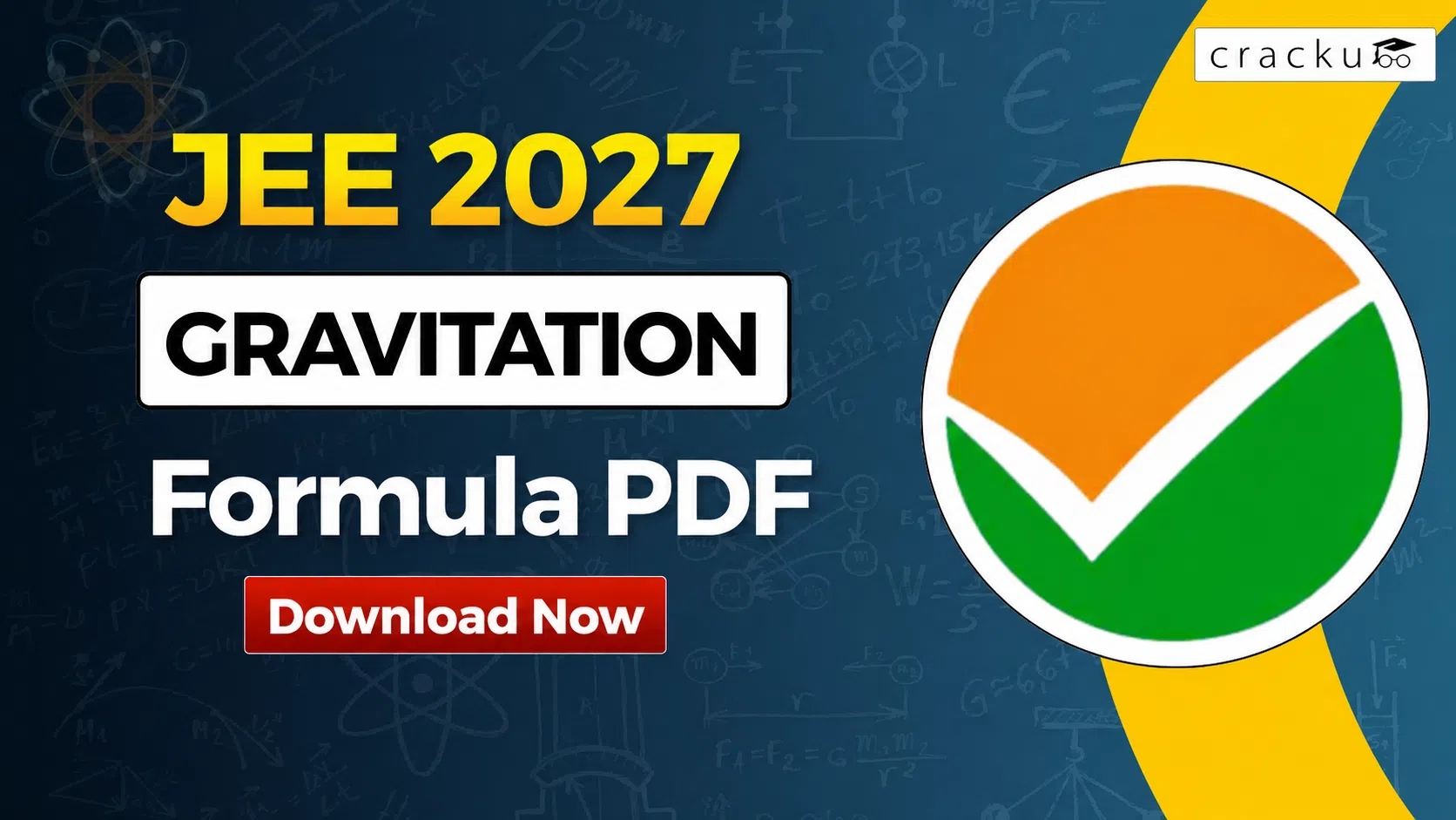 Gravitation Formulas For JEE 2027, Check & Download PDF
