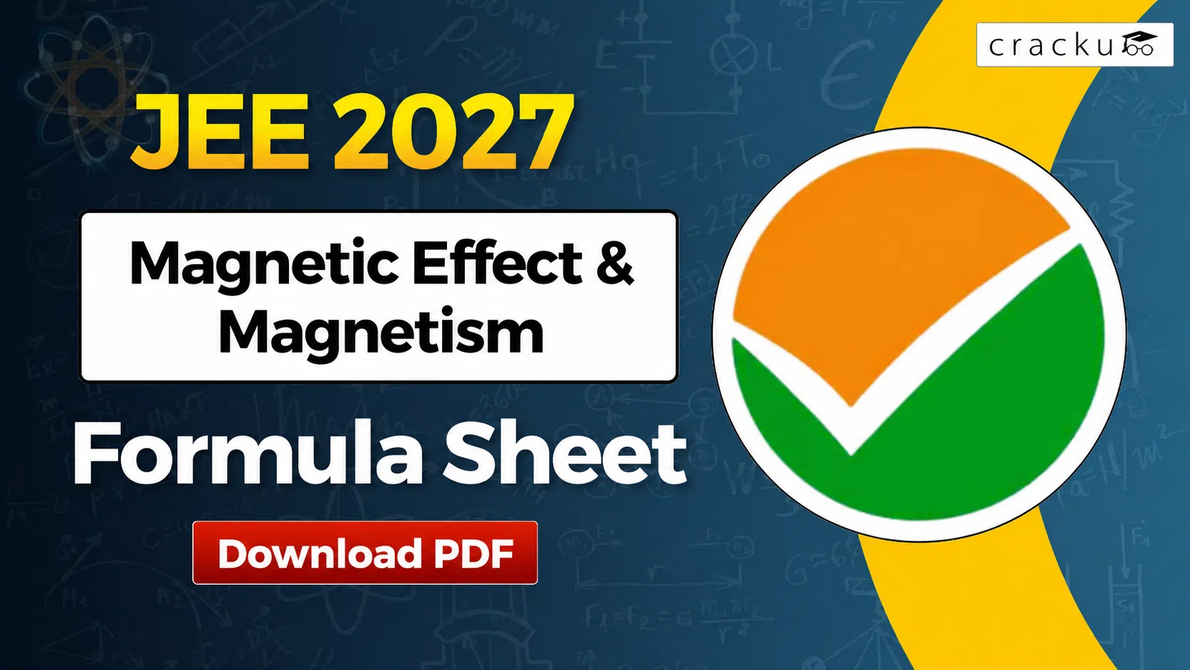Magnetic Effect and Magnetism Formula For JEE 2027, PDF image