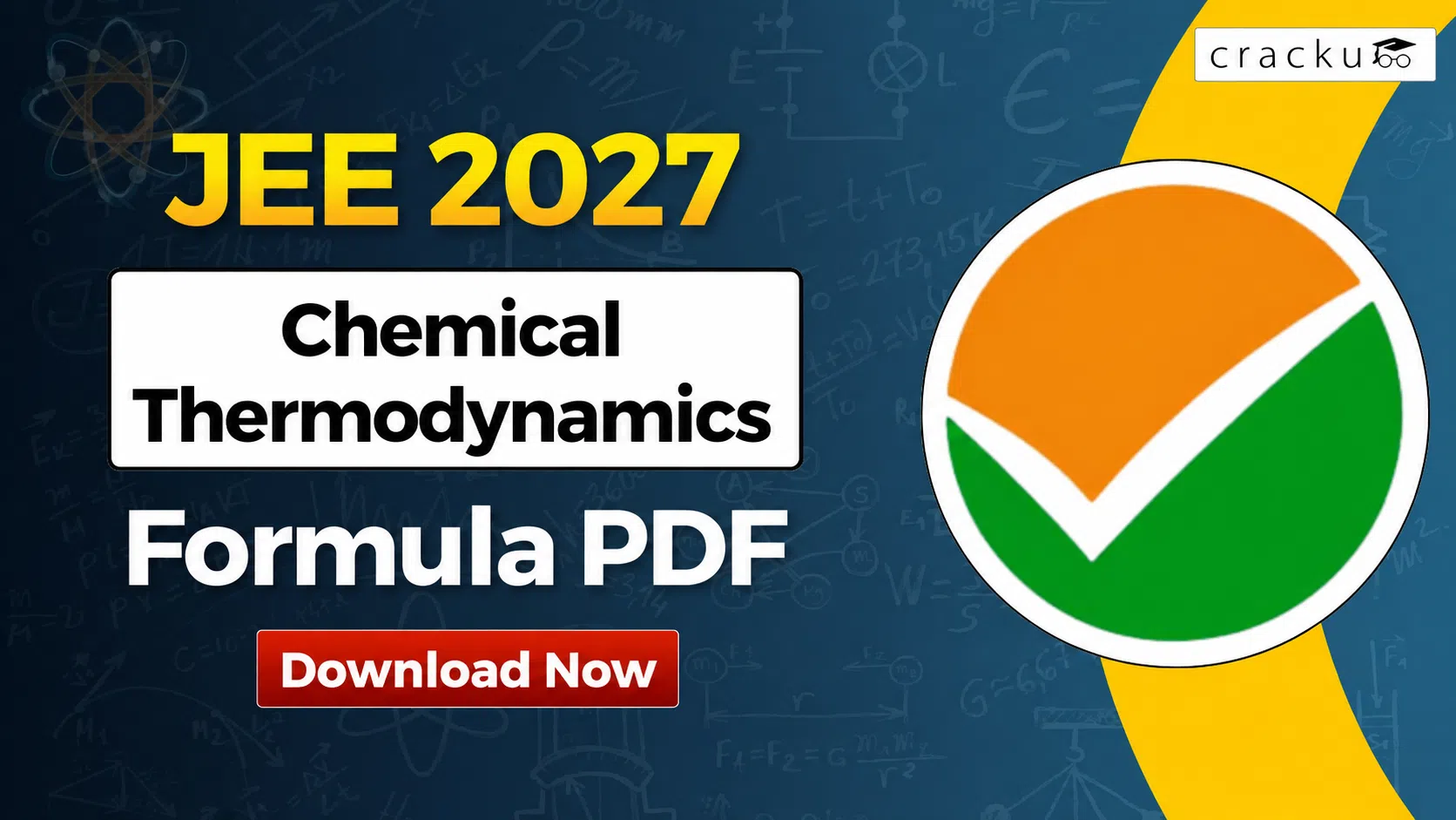 Chemical Thermodynamics Formulas For JEE 2027, Check Now image